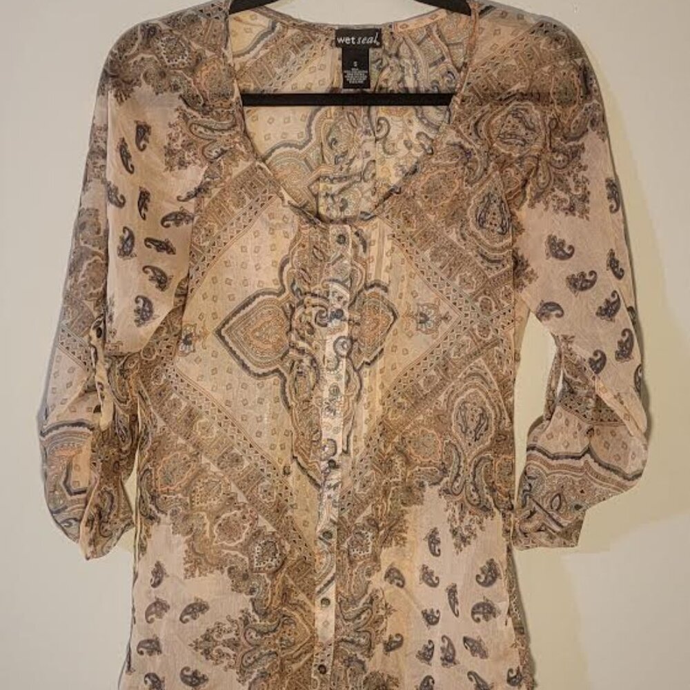 Wet Seal Sheer Blouse